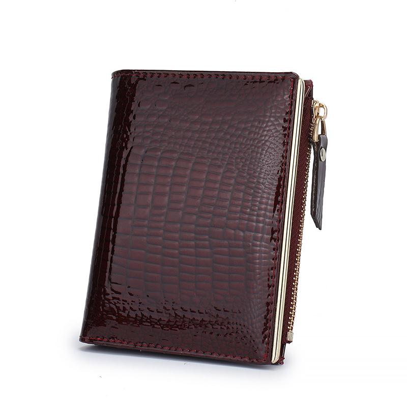 Женский короткий винтажный лаковый кошелек из натуральной кожи на молнии для монет и с несколькими отделениями для карт темно-красного
Женский короткий винтажный лаковый кошелек из натуральной кожи на молнии для монет и с несколькими отделениями для карт темно-красного