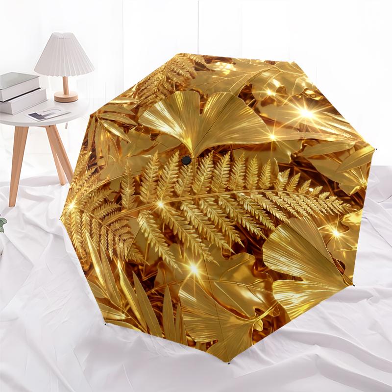 1 PC Automatic Folding Umbrella - Plants with golden texture Pattern,Portable & Foldable Design with 9 Ribs,Christmas Birthday Gifts
1 PC Automatic Folding Umbrella - Plants with golden texture Pattern,Portable & Foldable Design with 9 Ribs,Christmas Birthday Gifts