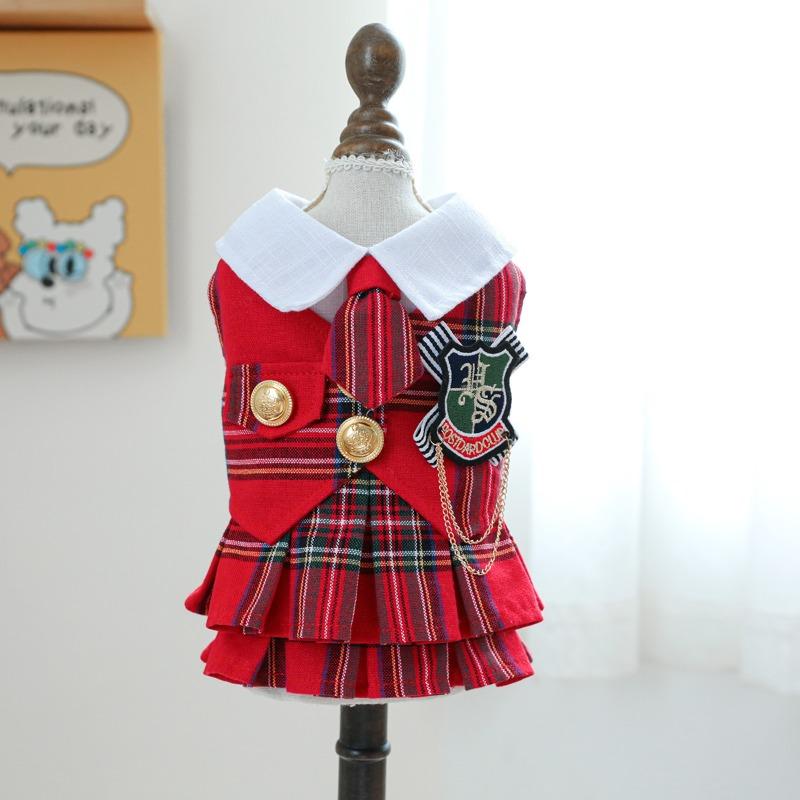 Dog Clothing, Pet Clothing Dog Cat Clothing Student Skirt Noble College Skirt xs-bust size30, length 20cm, about 1.0-1.5kg
Dog Clothing, Pet Clothing Dog Cat Clothing Student Skirt Noble College Skirt xs-bust size30, length 20cm, about 1.0-1.5kg