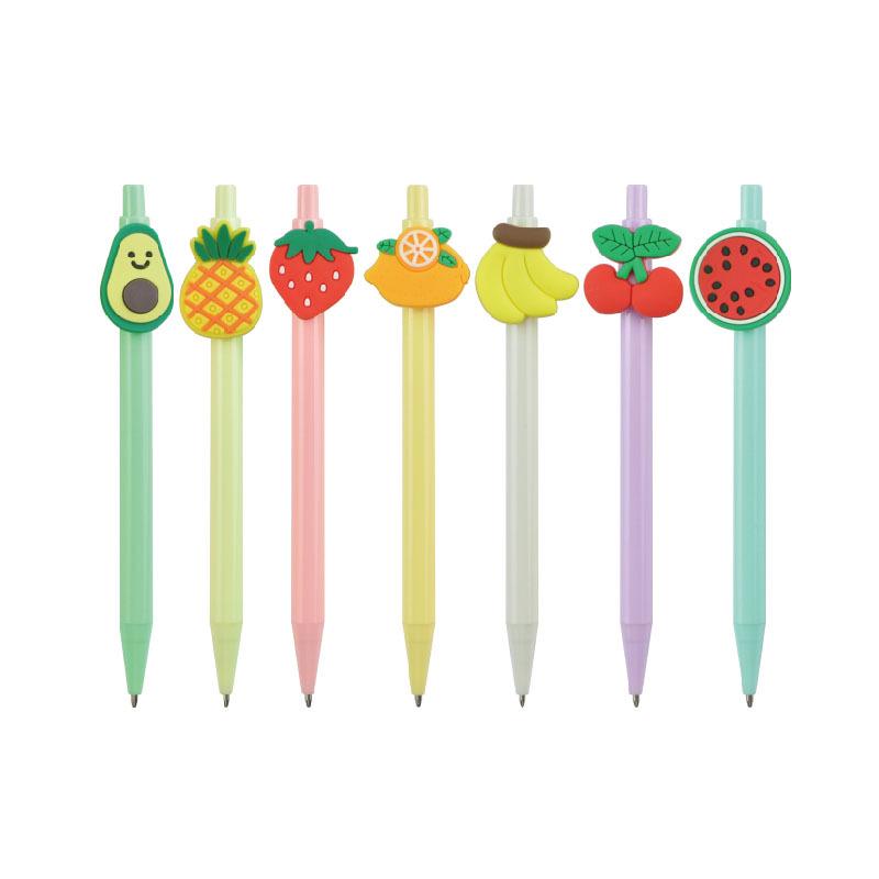 Cartoon Fruit Creative PVC Soft Rubber Avocado Strawberry Macaron Ballpoint Pen Bullet 1.0
Cartoon Fruit Creative PVC Soft Rubber Avocado Strawberry Macaron Ballpoint Pen Bullet 1.0