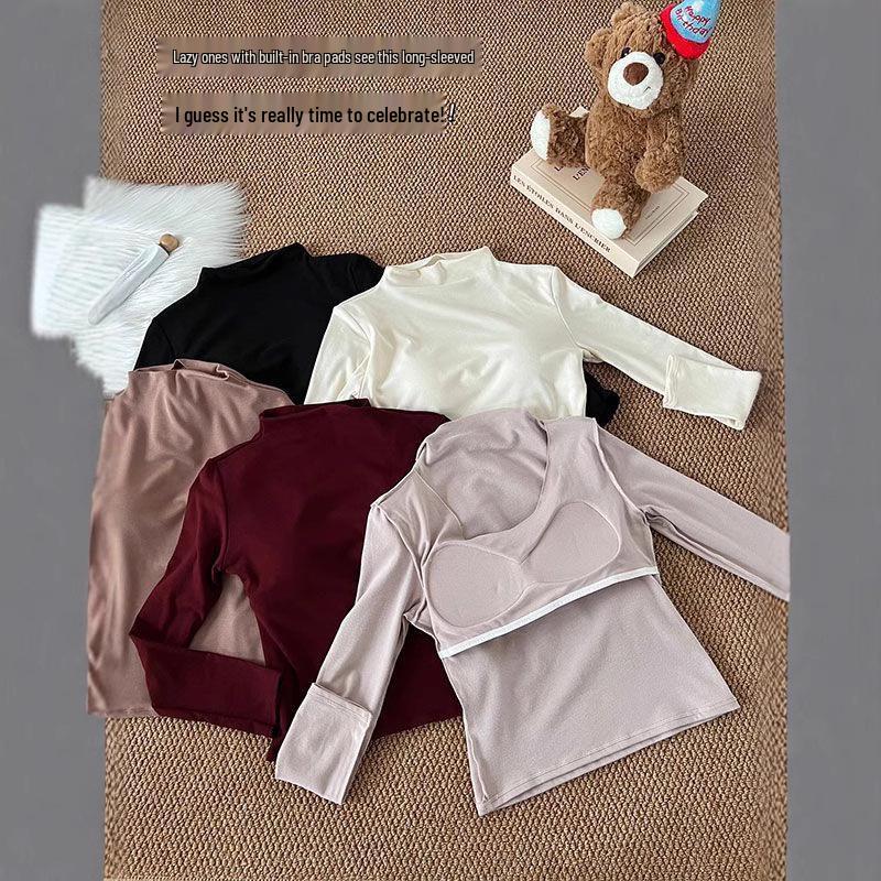 Women s Slim Fit Half High Neck Long Sleeve T-Shirt with Built-in Bra Pad - 2025 Autumn/Winter Collection Encore Red
Women s Slim Fit Half High Neck Long Sleeve T-Shirt with Built-in Bra Pad - 2025 Autumn/Winter Collection Encore Red