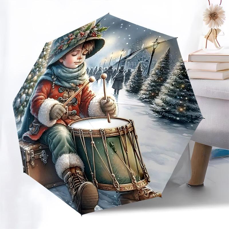 1pc Christmas Drummer Snow Globe with Automatic Opening Umbrella, Foldable Design, 8-Bone Iron Frame, Outdoor Umbrella, Festive Gift for Fans, Travele
1pc Christmas Drummer Snow Globe with Automatic Opening Umbrella, Foldable Design, 8-Bone Iron Frame, Outdoor Umbrella, Festive Gift for Fans, Travele