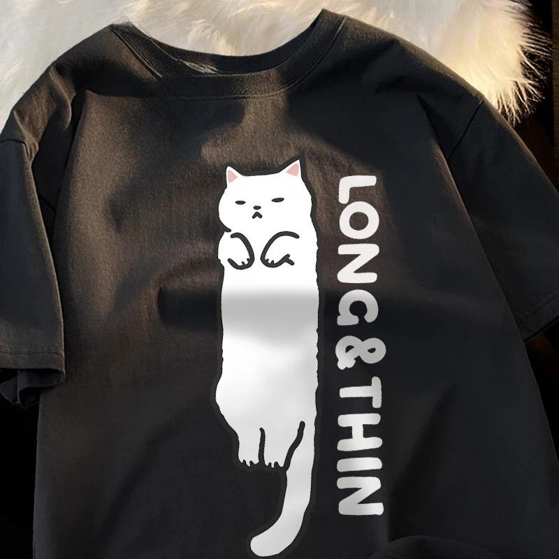Funny Slender White Cat Print Women Tshirt Cool Street Short Sleeve Clothes Fashion Casual Summer Women Clothing S
Funny Slender White Cat Print Women Tshirt Cool Street Short Sleeve Clothes Fashion Casual Summer Women Clothing S