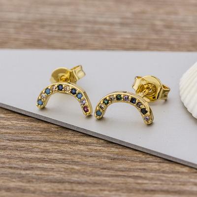16 Styles Choice Colorful Micro Pave CZ Luxury Gold Color Rainbow Stud Earrings For Women Girls Fashion Party Jewelry Gift
16 Styles Choice Colorful Micro Pave CZ Luxury Gold Color Rainbow Stud Earrings For Women Girls Fashion Party Jewelry Gift