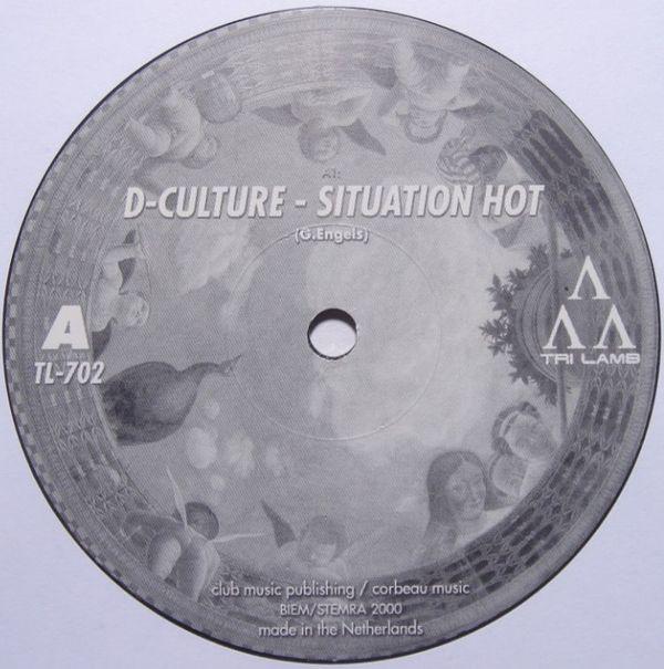 12inch Record D-CULTURE - Situation Hot TL702 Tri Lamb 2000 Netherland Dance & Electronica Used
12inch Record D-CULTURE - Situation Hot TL702 Tri Lamb 2000 Netherland Dance & Electronica Used