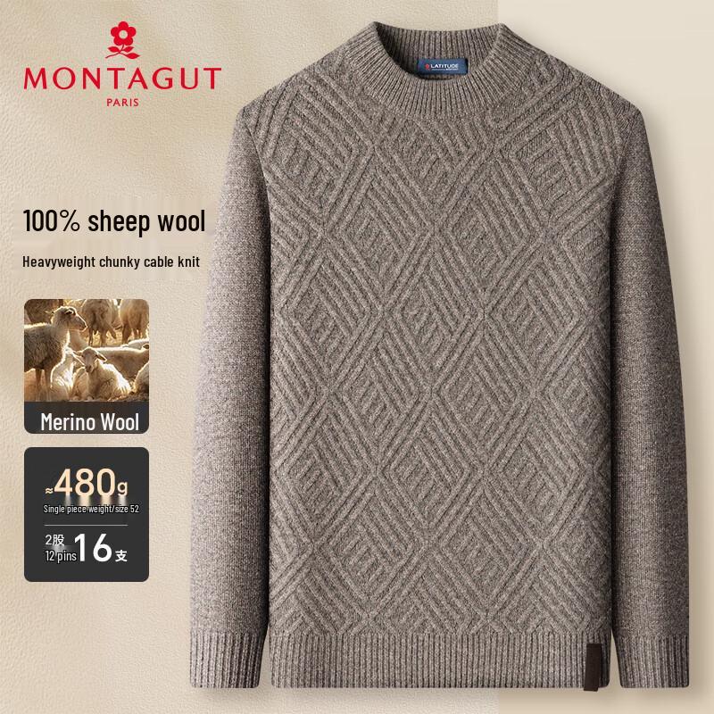 MONTAGUT Men s Winter 100% Pure Wool Round Neck Sweater 3XL
MONTAGUT Men s Winter 100% Pure Wool Round Neck Sweater 3XL