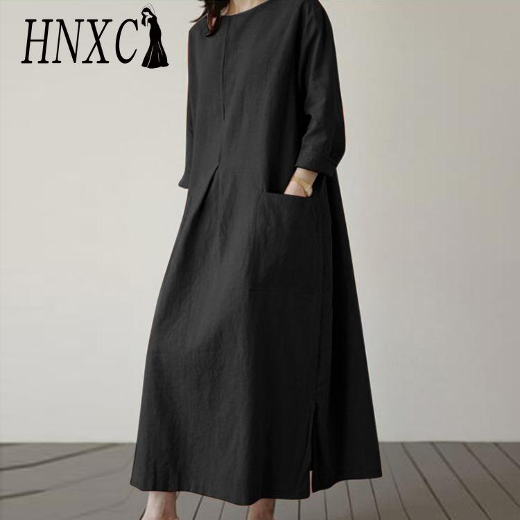 HNXC Женское повседневное хлопковое длинное платье с круглым вырезом и рукавами 3/4 XL чёрный
HNXC Женское повседневное хлопковое длинное платье с круглым вырезом и рукавами 3/4 XL чёрный