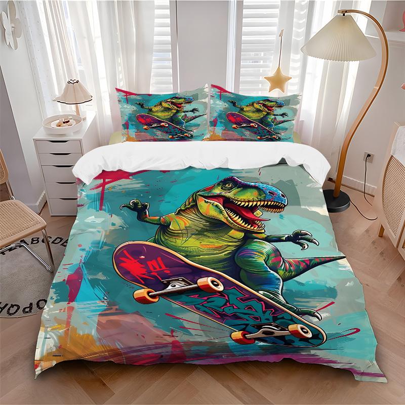 3pcs bedding set DinoSkate Includes 1 Comforter + 2 Pillowcases, Without Pillow Inserts, Soft Comfortable, Lightweight Breathable, Printed H 135x200cm
3pcs bedding set DinoSkate Includes 1 Comforter + 2 Pillowcases, Without Pillow Inserts, Soft Comfortable, Lightweight Breathable, Printed H 135x200cm