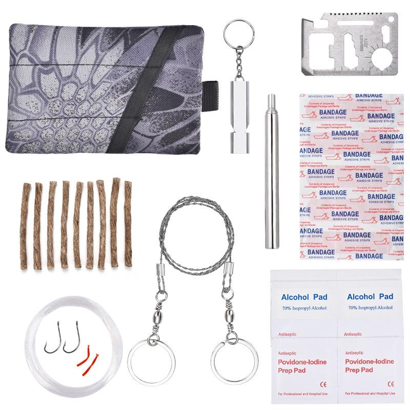 F5 Открытый ящик для выживания Набор инструментов для выживания Многофункциональная полевая аптечка SOS Аварийные принадлежности
F5 Открытый ящик для выживания Набор инструментов для выживания Многофункциональная полевая аптечка SOS Аварийные принадлежности