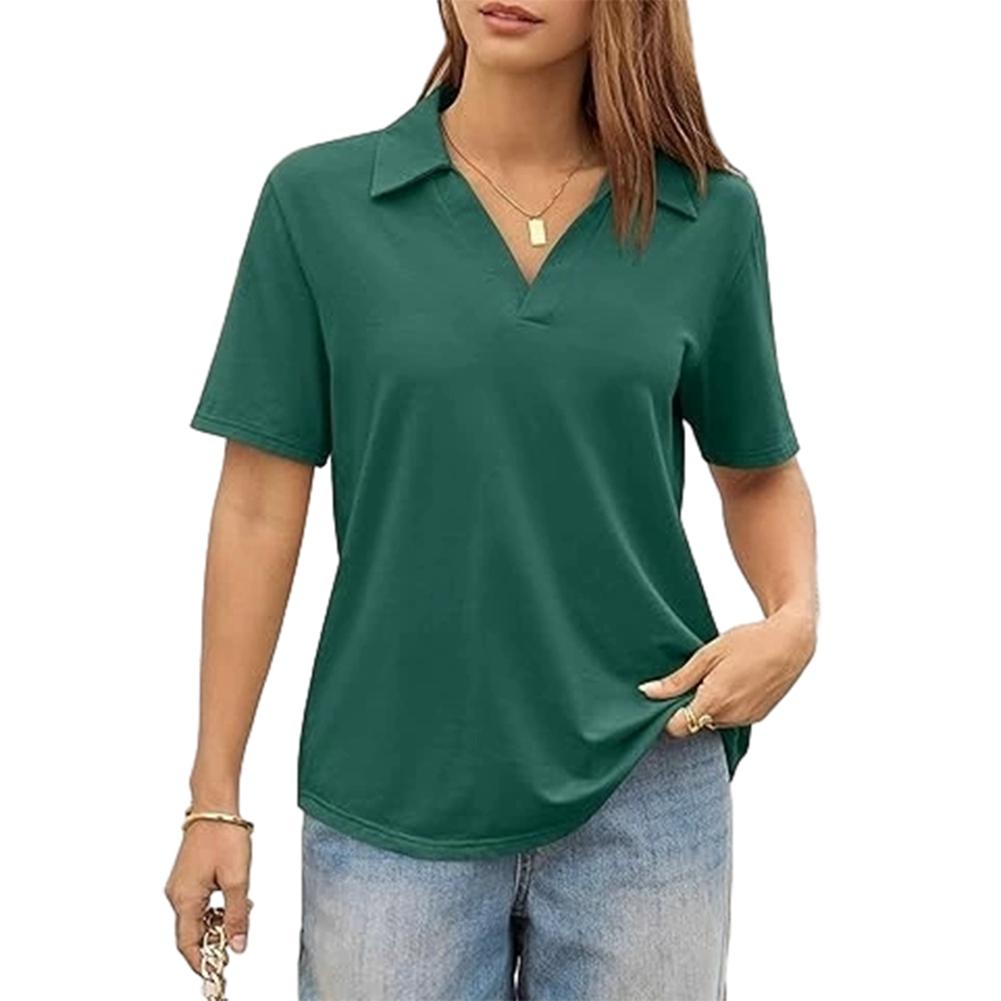 Women V-neck Lapel T-Shirt Summer Short Sleeve Top S
Women V-neck Lapel T-Shirt Summer Short Sleeve Top S