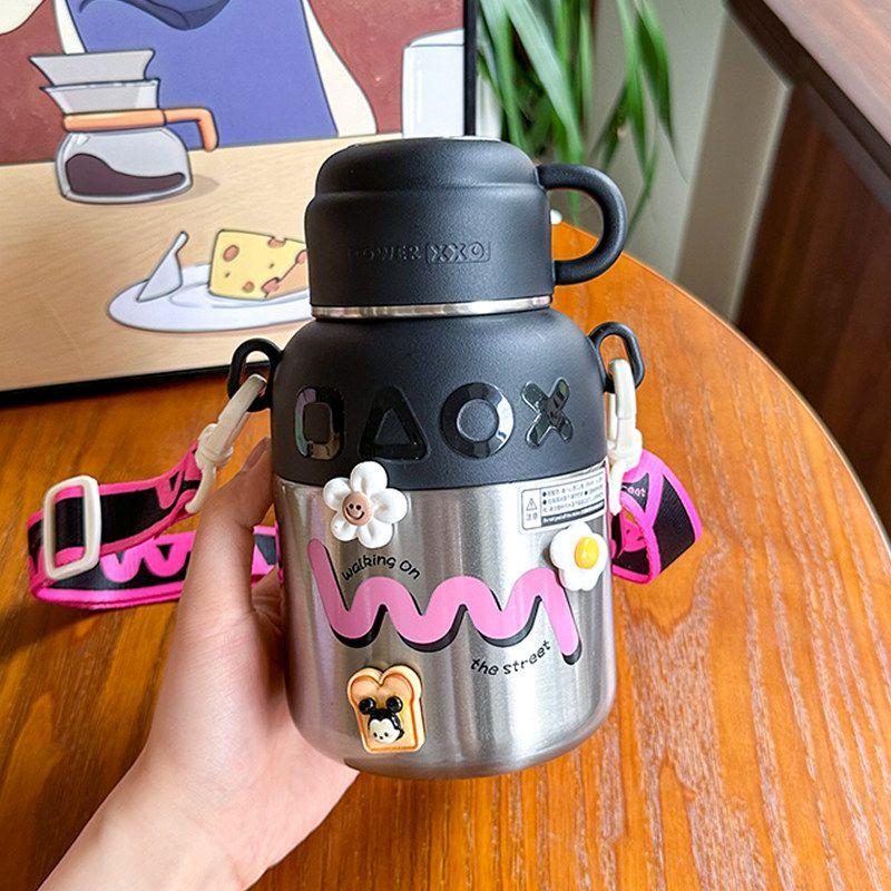 Large Capacity Thermos Cup Girl Good-looking New Arrival 2023 Student Cute Big Belly Drinking Cup Pot with Lid Water. Drinking Black 650Ml+Random 3D
Large Capacity Thermos Cup Girl Good-looking New Arrival 2023 Student Cute Big Belly Drinking Cup Pot with Lid Water. Drinking Black 650Ml+Random 3D