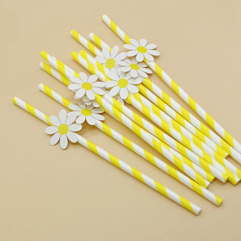 20 шт. Милые бумажные соломинки с цветами маргаритки, одноразовые, для бара, для питья, на день рождения 19cm жёлтый
20 шт. Милые бумажные соломинки с цветами маргаритки, одноразовые, для бара, для питья, на день рождения 19cm жёлтый
