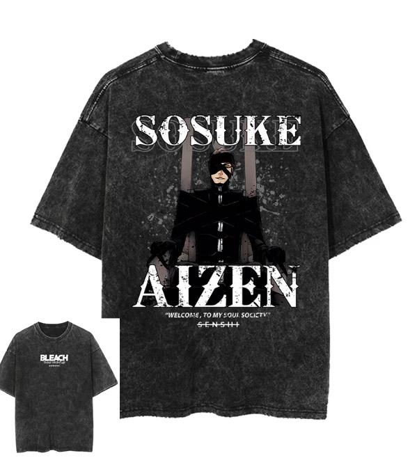 Anime BLEACH T Shirt Aizen Sousuke Printed Tshirt Men Unisex Clothes Vintage Washed Cotton Streetwear Oversized ONeck Tees S
Anime BLEACH T Shirt Aizen Sousuke Printed Tshirt Men Unisex Clothes Vintage Washed Cotton Streetwear Oversized ONeck Tees S