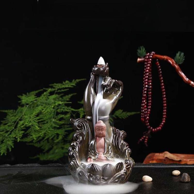 Large Ceramic Backflow Incense Burner with Lotus Hand Design for Home Decor Meditation Zen Atmosphere and Yoga Gift
Large Ceramic Backflow Incense Burner with Lotus Hand Design for Home Decor Meditation Zen Atmosphere and Yoga Gift