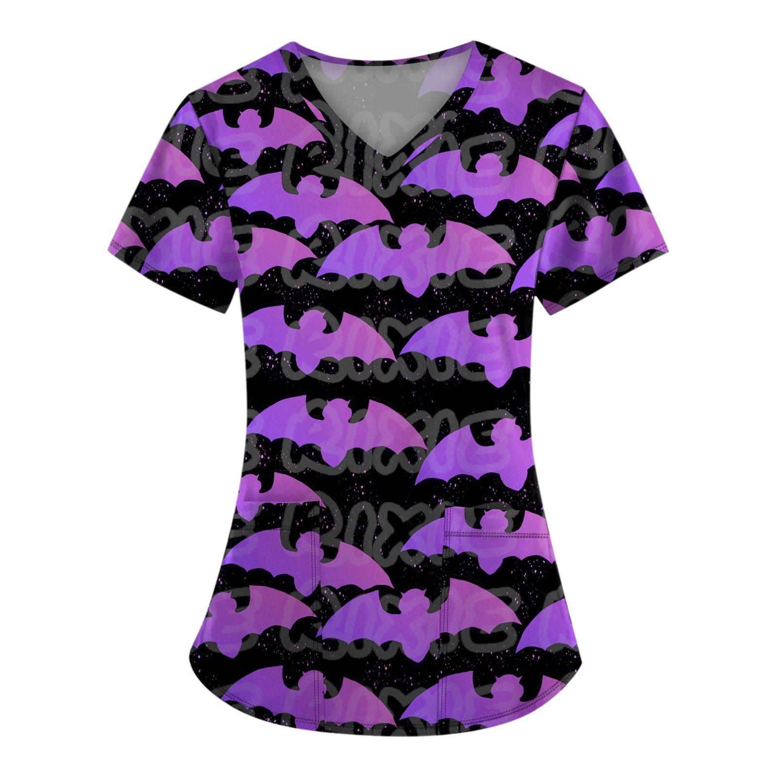 Жіноча модна футболка з V-подібним вирізом і короткими рукавами з кишенею на Хеллоуїн XL фіолетовий
Жіноча модна футболка з V-подібним вирізом і короткими рукавами з кишенею на Хеллоуїн XL фіолетовий