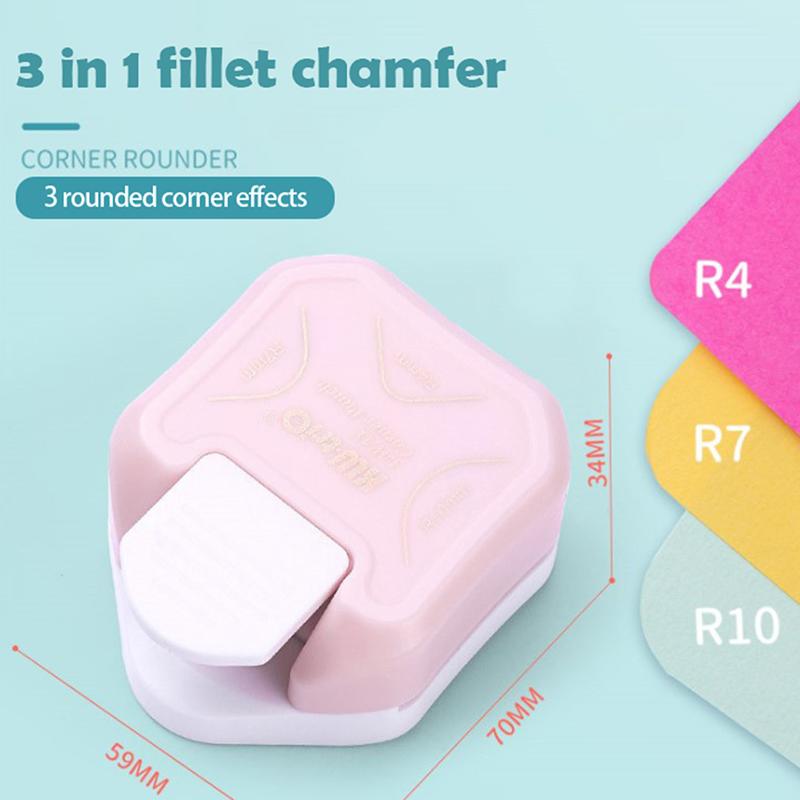 3-In-1 Mini Pink Corner Trimmer Corner Rounder Punch R4/R7/R10Mm Trimmer Cutter onesize
3-In-1 Mini Pink Corner Trimmer Corner Rounder Punch R4/R7/R10Mm Trimmer Cutter onesize
