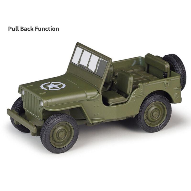 1:36 Военный внедорожник Willys MB 1941 года, внедорожная модель, литая под давлением игрушечный металлический автомобиль
1:36 Военный внедорожник Willys MB 1941 года, внедорожная модель, литая под давлением игрушечный металлический автомобиль