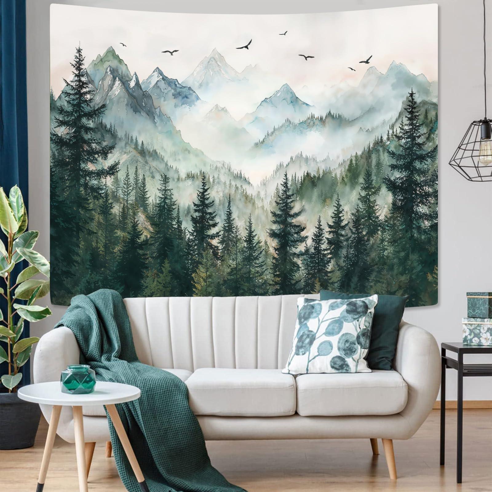VIKAMA Natural Pine Tapestry Watercolour Mist Forest Bird Landscape Tapestry Living Room Dormitory Wall Hanging Home Decor 74x94cm(29x37in)
VIKAMA Natural Pine Tapestry Watercolour Mist Forest Bird Landscape Tapestry Living Room Dormitory Wall Hanging Home Decor 74x94cm(29x37in)