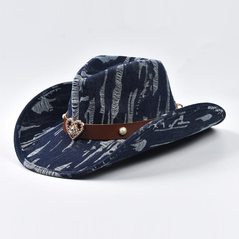 Western Cowboy Hat for Women Men Washed Denim Cowgirl Jazz Hat Suitable for Daily Casual Wear, Western Cowboy Party, Bar Cowboy Can Be Adjusted темно-синього кольору
Western Cowboy Hat for Women Men Washed Denim Cowgirl Jazz Hat Suitable for Daily Casual Wear, Western Cowboy Party, Bar Cowboy Can Be Adjusted темно-синього кольору