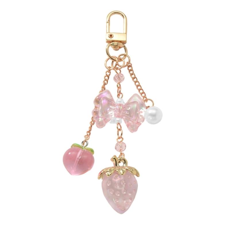 Cute Resin Strawberry Bows Keychain Bag Charm Practical Metal Accessory Lightweight Gift Bags Pendant for Purse Handbag рожевий
Cute Resin Strawberry Bows Keychain Bag Charm Practical Metal Accessory Lightweight Gift Bags Pendant for Purse Handbag рожевий