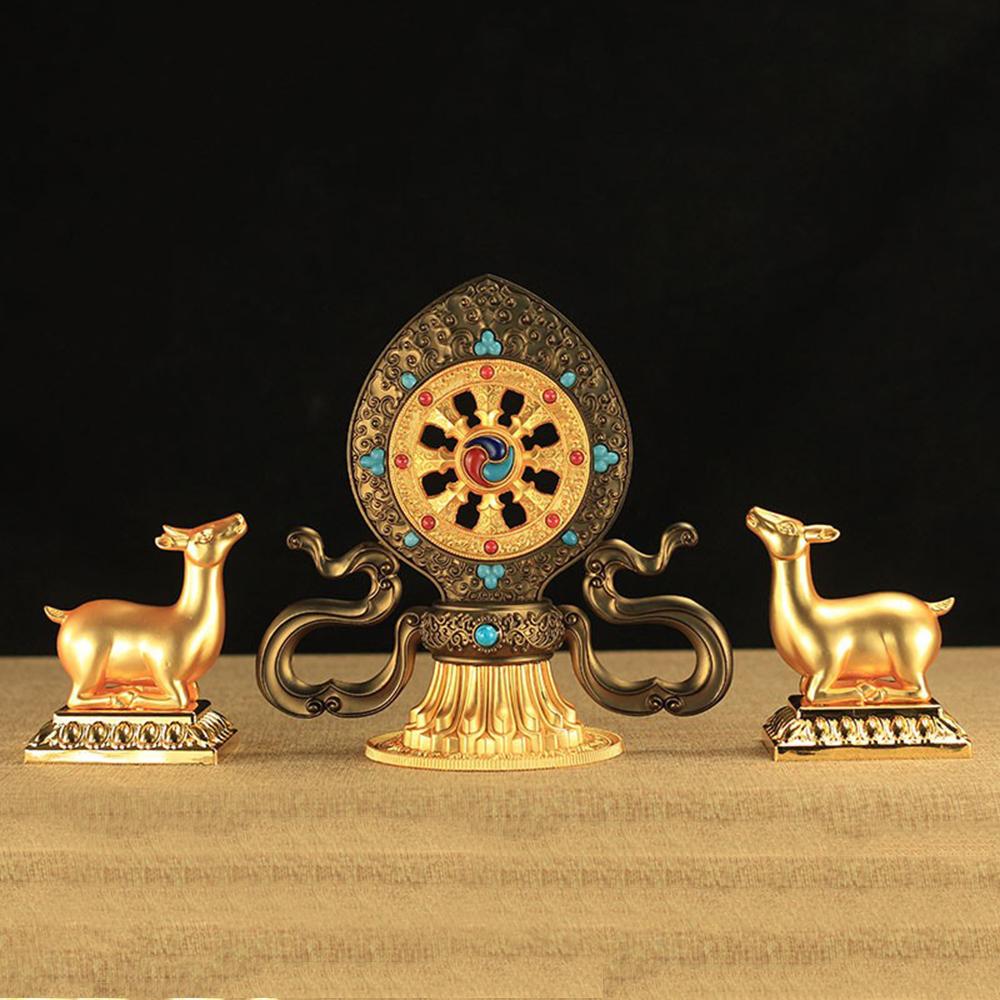 Small Gilded Double Deer Dharma Wheel Treasure, Jokhang Temple Sanskrit Dharmachakra Buddhist Ornaments, Home Decorations Crafts S коричневый
Small Gilded Double Deer Dharma Wheel Treasure, Jokhang Temple Sanskrit Dharmachakra Buddhist Ornaments, Home Decorations Crafts S коричневый
