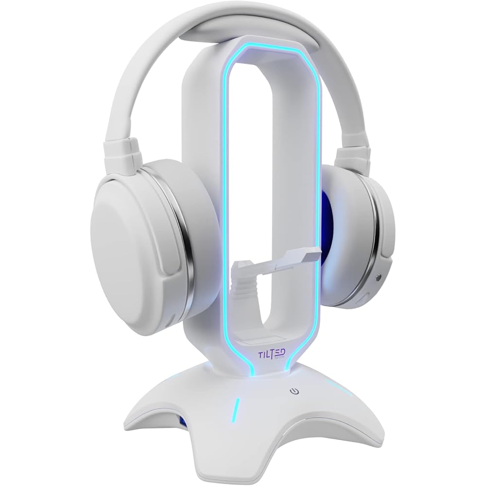 Tilted Nation RGB Gaming Headset Stand with Mouse Bungee and USB Hub for PS5 Xbox PC White
Tilted Nation RGB Gaming Headset Stand with Mouse Bungee and USB Hub for PS5 Xbox PC White