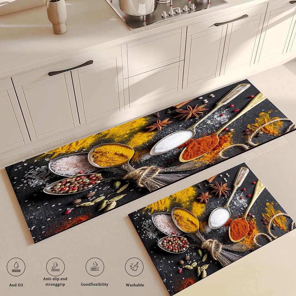 Spices Kitchen Mat Home Entrance Doormat Living Room Bedroom Balcony Floor Decor Carpet Bathroom Hallway Door Anti-Slip Foot Rug 40cmx60cm 1pc
Spices Kitchen Mat Home Entrance Doormat Living Room Bedroom Balcony Floor Decor Carpet Bathroom Hallway Door Anti-Slip Foot Rug 40cmx60cm 1pc