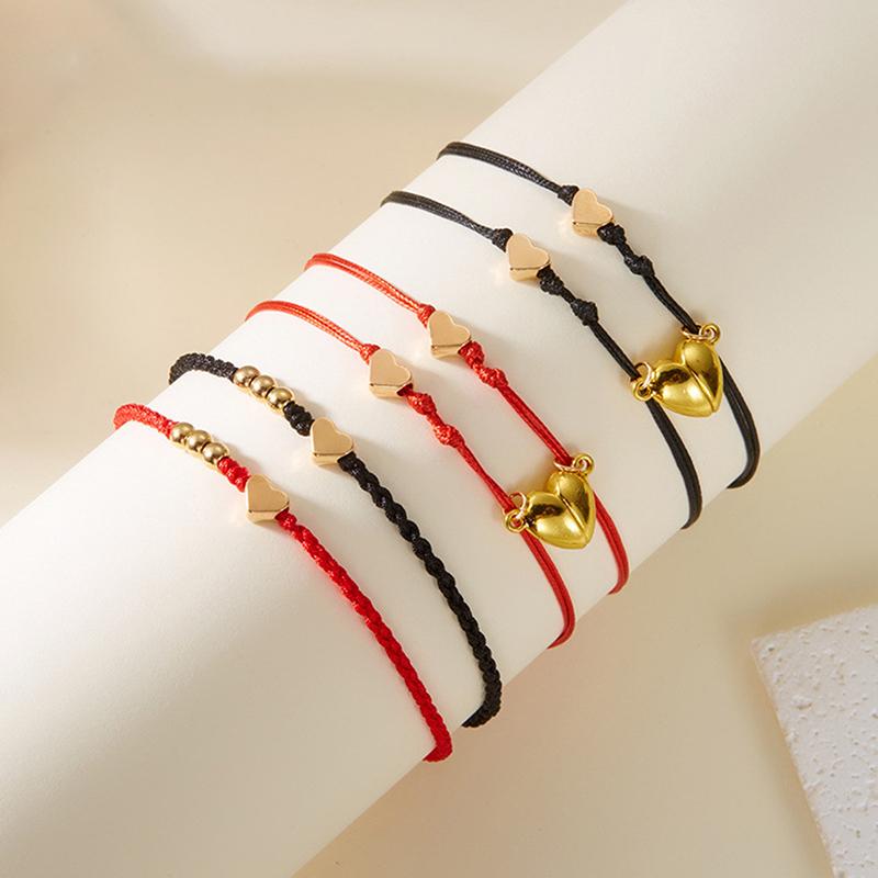 2Pcs Handmade Braided Gold Color Beads Heart Magnetic Bracelet For Women Men Couple Charm Friendship Party Jewelry Gift
2Pcs Handmade Braided Gold Color Beads Heart Magnetic Bracelet For Women Men Couple Charm Friendship Party Jewelry Gift
