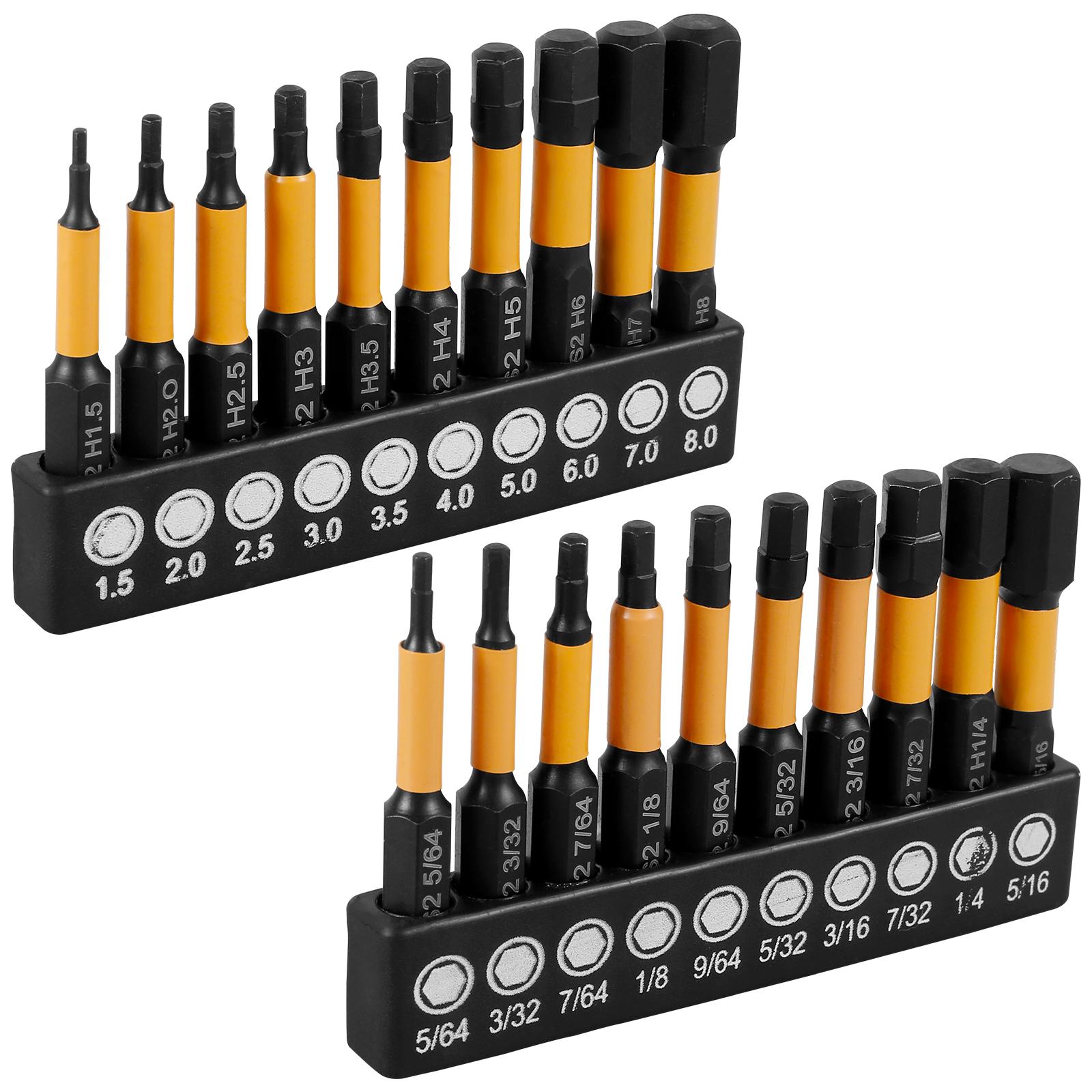 20PCS Impact Hex Head Allen Wrench Drill Bit Magnetic Screwdriver 1/4inch Hex Shanks Sae and Metric Drill Bit Repair Tools
20PCS Impact Hex Head Allen Wrench Drill Bit Magnetic Screwdriver 1/4inch Hex Shanks Sae and Metric Drill Bit Repair Tools