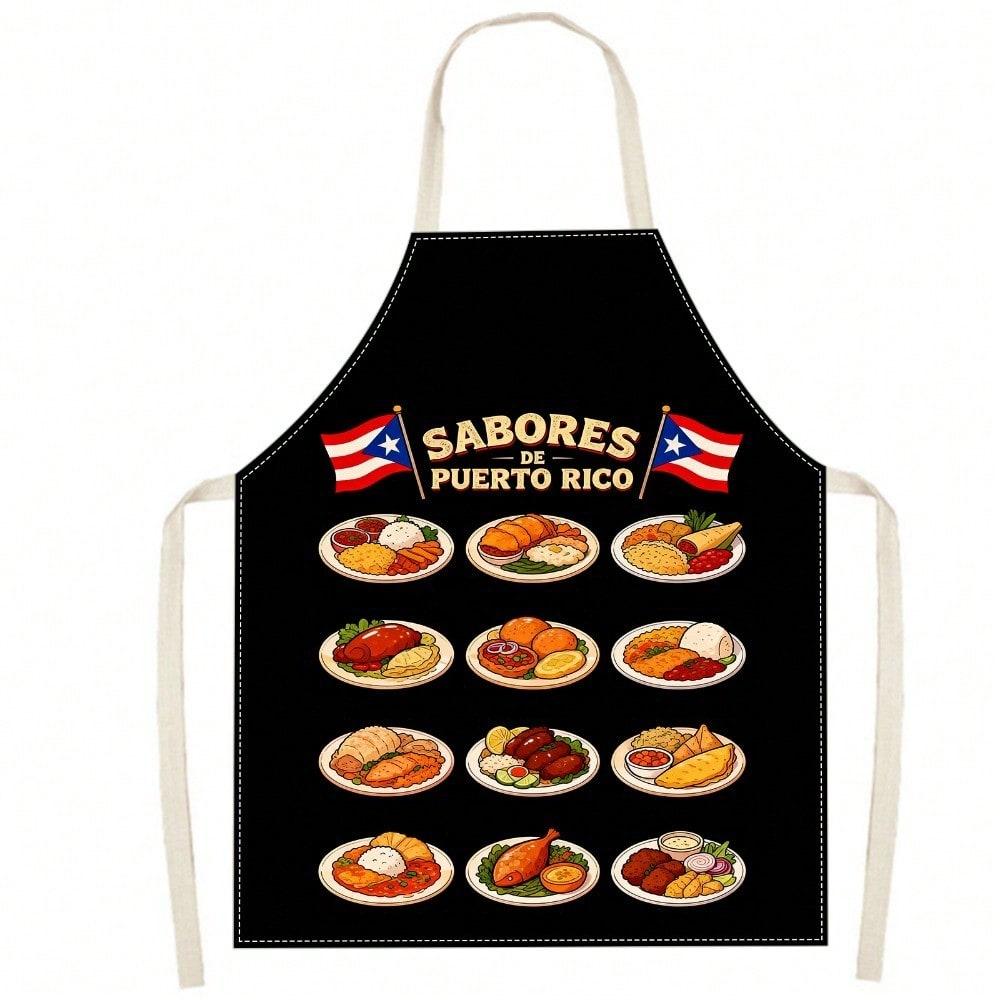 Puerto Rico Apron, Sabores de Puerto Rico Food Print Kitchen Bib, Latin Cooking Gift, Unique Chef Apron 38X47cm(15X19in)
Puerto Rico Apron, Sabores de Puerto Rico Food Print Kitchen Bib, Latin Cooking Gift, Unique Chef Apron 38X47cm(15X19in)