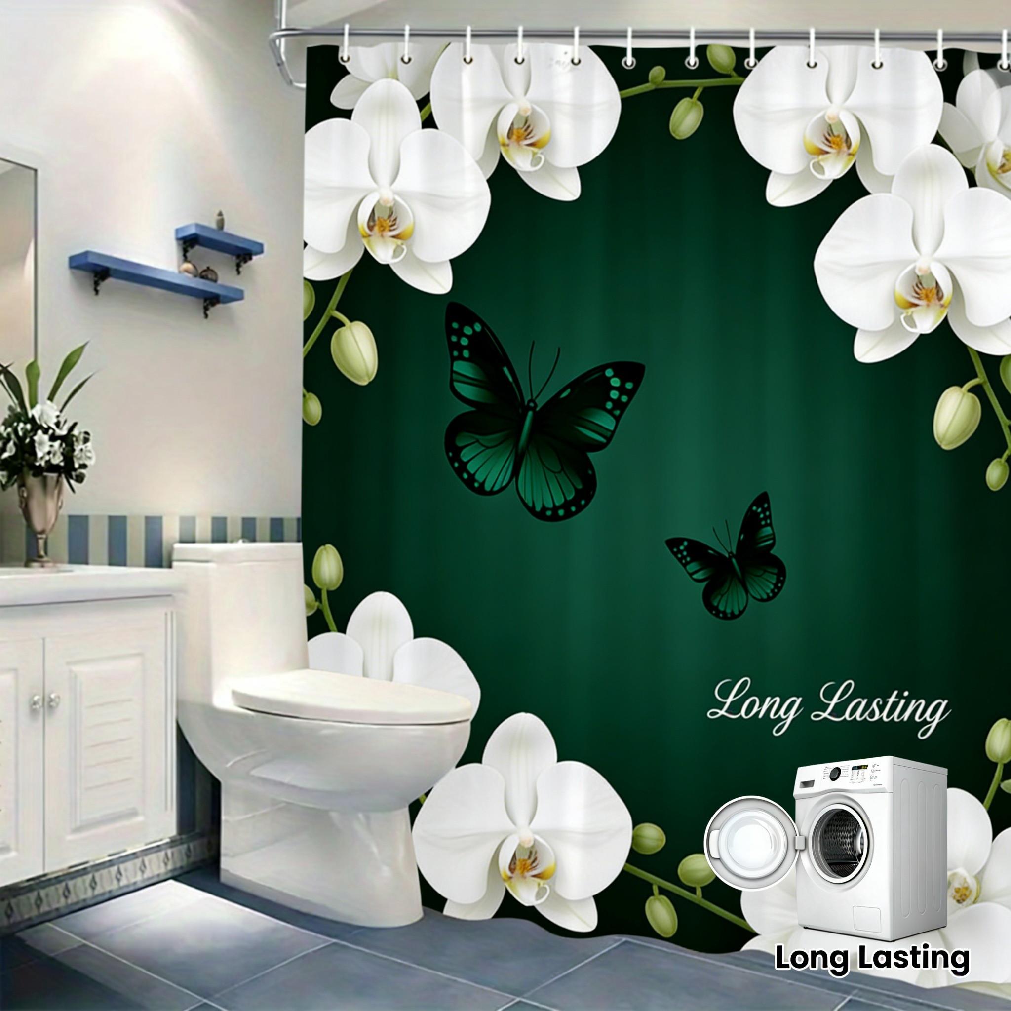 Light Blue Lily Of The Valley & Blue Butterflies Easy To Clean Waterproof Shower Curtain For Bathroom Decor W60H190(CM)-1 Pcs
Light Blue Lily Of The Valley & Blue Butterflies Easy To Clean Waterproof Shower Curtain For Bathroom Decor W60H190(CM)-1 Pcs