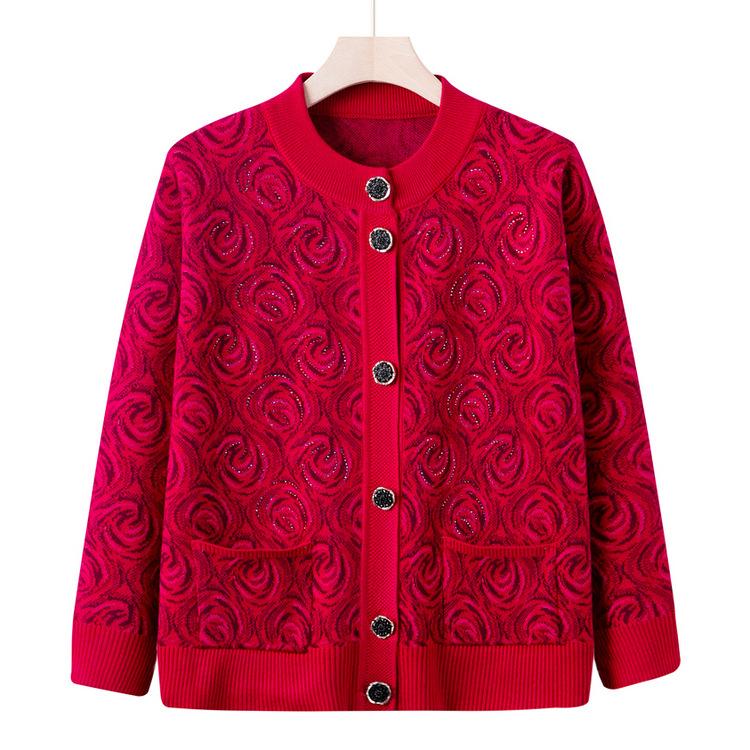 Модная одежда для мамы Свитер-жакет с круглым вырезом для женщин среднего и пожилого возраста Осенний свитер Кардиган с круглым вырезом для бабушки и пожилой женщины 4XL
Модная одежда для мамы Свитер-жакет с круглым вырезом для женщин среднего и пожилого возраста Осенний свитер Кардиган с круглым вырезом для бабушки и пожилой женщины 4XL