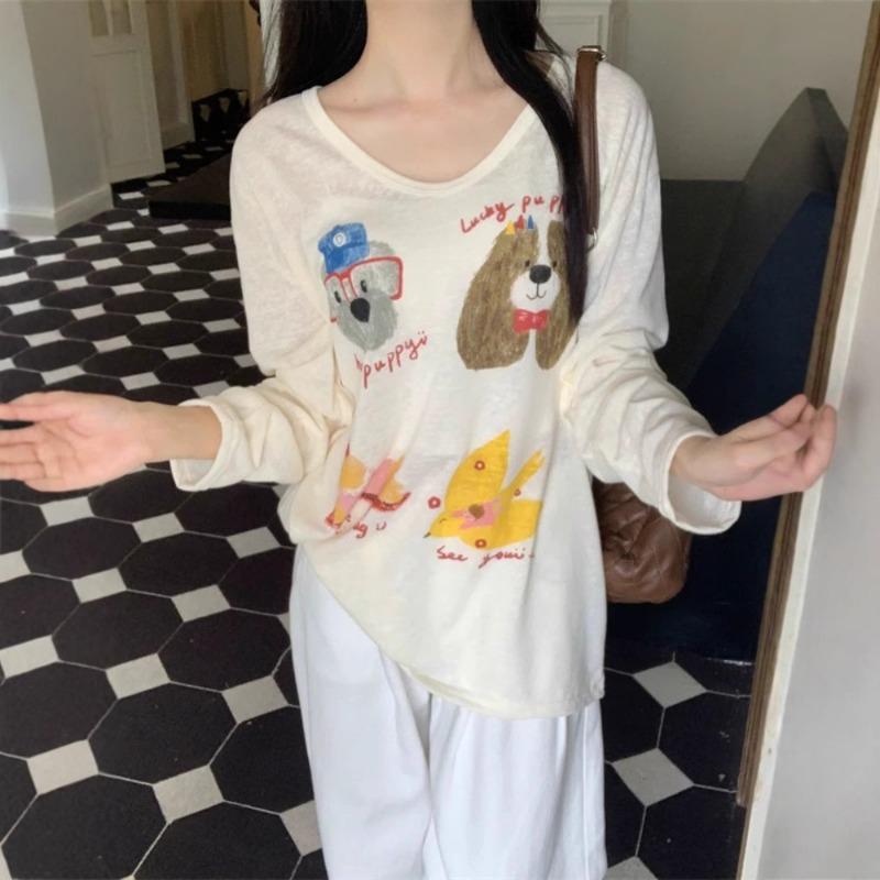 Niche Fun Printed Long-sleeved T-shirt Women s Thin Sun Protection Top Autumn Design Fashionable Lazy Loose Blouse XL білий
Niche Fun Printed Long-sleeved T-shirt Women s Thin Sun Protection Top Autumn Design Fashionable Lazy Loose Blouse XL білий