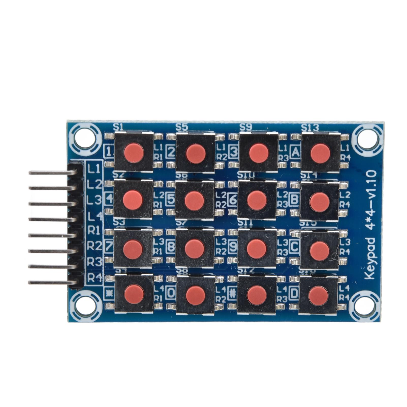 8 Pin 4x4 Array 16 Buttons Keyboard Switch MCU External Expansion Module for Electrical Control
8 Pin 4x4 Array 16 Buttons Keyboard Switch MCU External Expansion Module for Electrical Control