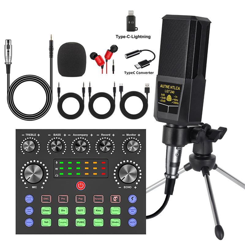 V8S Podcast Set: 240 Capacitive Mic, Sound Card, Apple Interface for Live Streaming & Computer Use
V8S Podcast Set: 240 Capacitive Mic, Sound Card, Apple Interface for Live Streaming & Computer Use