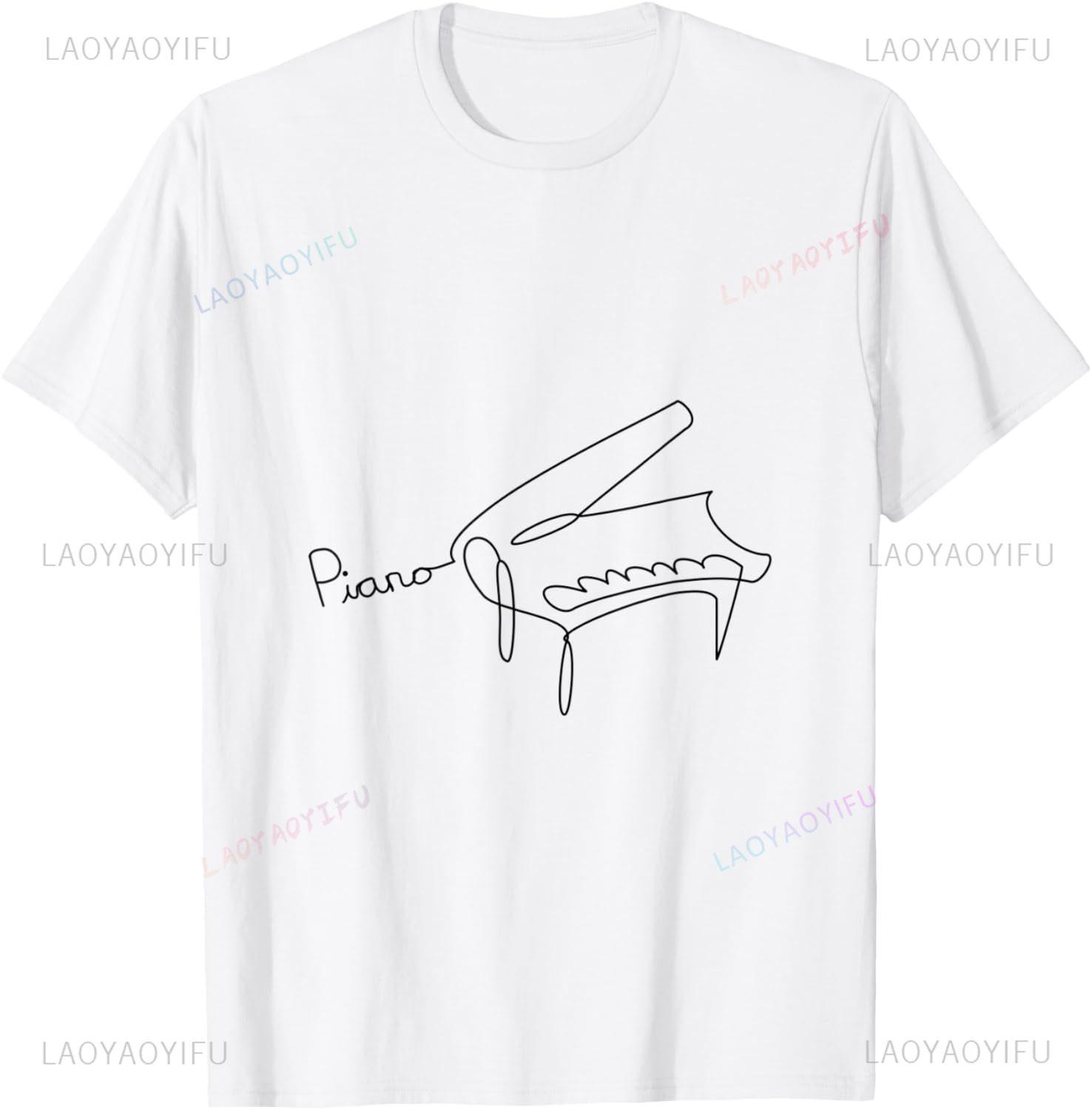 Pianist Design One-Line Grand Piano T-Shirt Unisex Summer Streetwear Tops Customizable Funny Shirt Camiseta Hombre XL
Pianist Design One-Line Grand Piano T-Shirt Unisex Summer Streetwear Tops Customizable Funny Shirt Camiseta Hombre XL