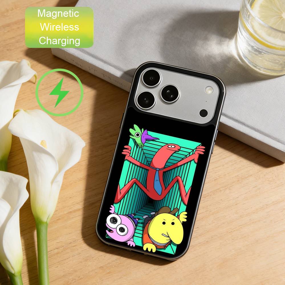 Smiling Friends Phone Case For iPhone17,16,15,14,13,12,11 Max Black Wireless Charging Protecitve Cover iPhone13PRO
Smiling Friends Phone Case For iPhone17,16,15,14,13,12,11 Max Black Wireless Charging Protecitve Cover iPhone13PRO