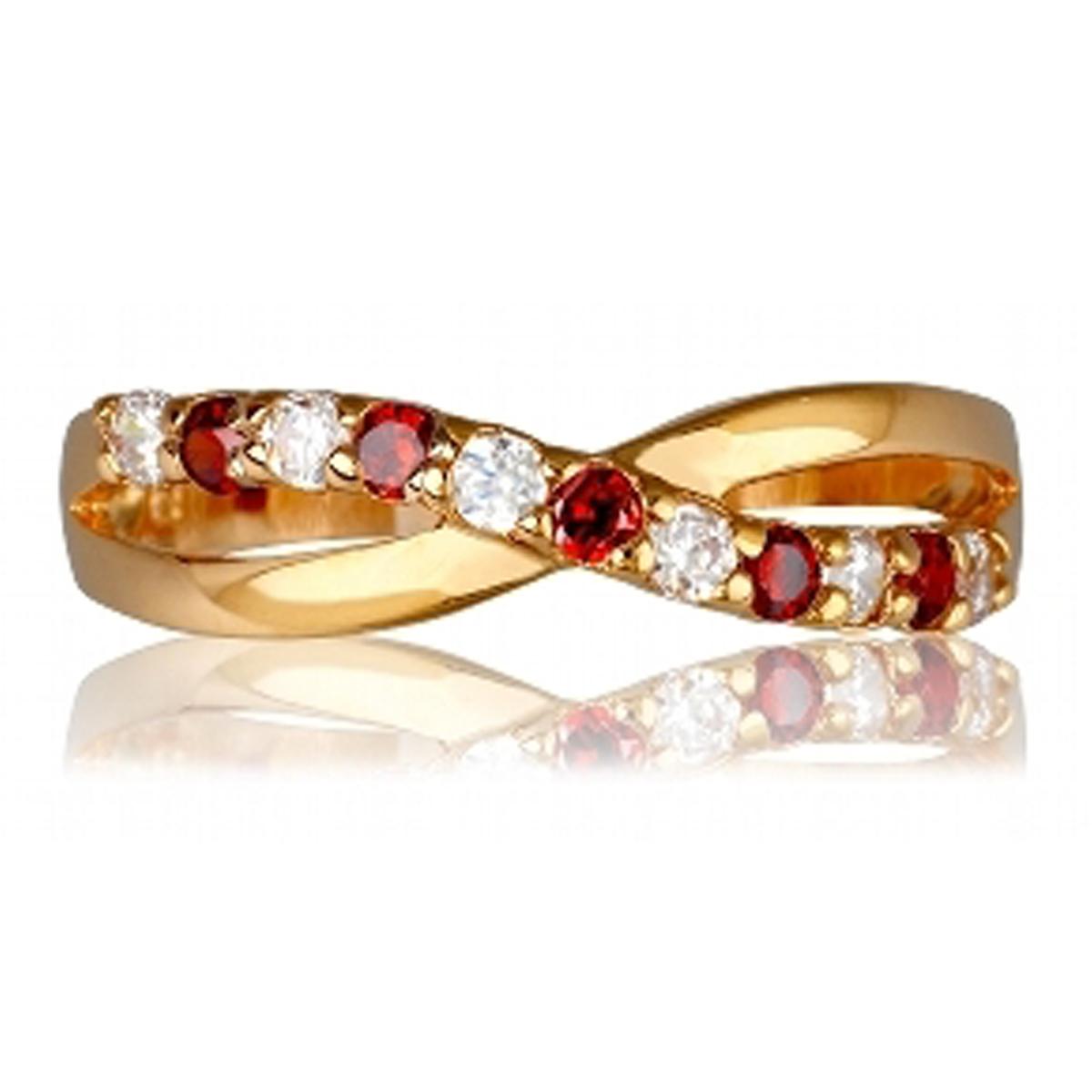 Позолоченное кольцо Сисси красное белое золото - 4 мм 
Позолоченное кольцо Сисси красное белое золото - 4 мм