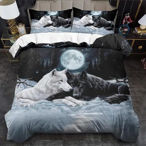 Wolf Duvet Cover Duvet Cover With Wolf Pattern Suitable For Children Boys Girls And Adults Soft Warm Comfortable And Breathable US Twin(172*218cm)3pcs
Wolf Duvet Cover Duvet Cover With Wolf Pattern Suitable For Children Boys Girls And Adults Soft Warm Comfortable And Breathable US Twin(172*218cm)3pcs