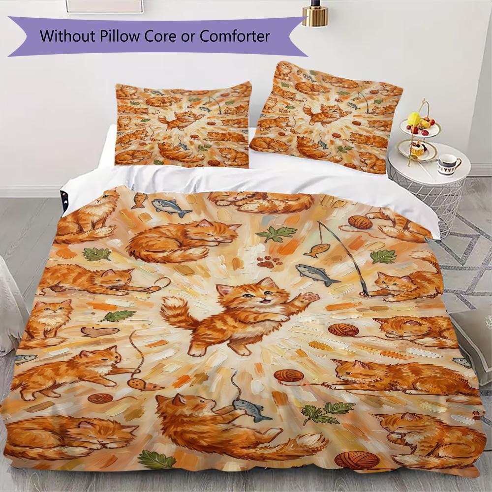 Cute kitten Pattern Bedding uilt Set uilt Cover Pillowcase Home Decoration Birthday Gift (1 * duvet cover + 38 * pillowcase without core) 135x200cm
Cute kitten Pattern Bedding uilt Set uilt Cover Pillowcase Home Decoration Birthday Gift (1 * duvet cover + 38 * pillowcase without core) 135x200cm