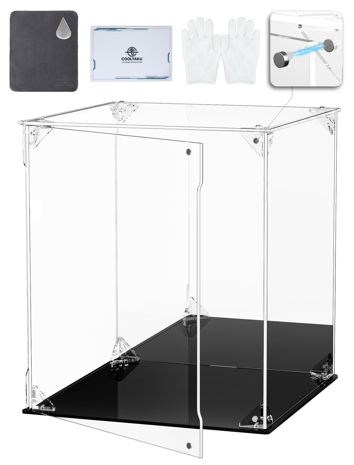 COOLTAKU Figure UV Back Magnetic Magnet Front Collection More Assembled Acrylic Display Stain Cleaning Cloth Included 20 x Depth 20 x Height Black
COOLTAKU Figure UV Back Magnetic Magnet Front Collection More Assembled Acrylic Display Stain Cleaning Cloth Included 20 x Depth 20 x Height Black