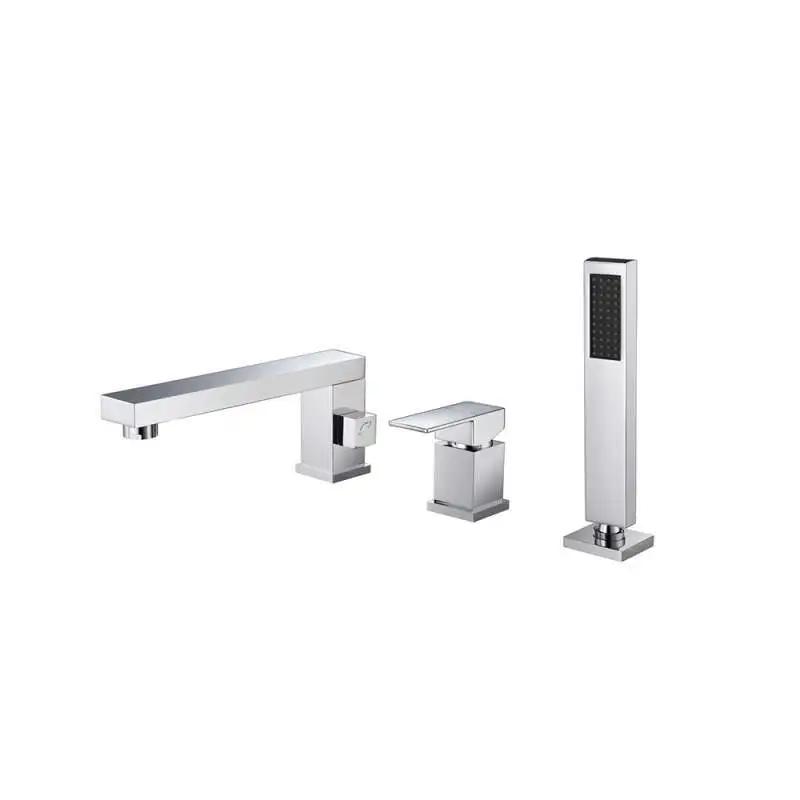 Copper brushed gold Bathroom Bathtub Shower Faucet Deck Mounted Mixer Tap Three Handles With Handheld Shower BF058
Copper brushed gold Bathroom Bathtub Shower Faucet Deck Mounted Mixer Tap Three Handles With Handheld Shower BF058