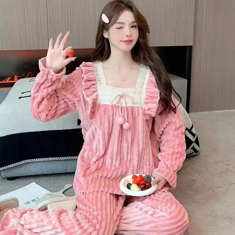 Новый стиль Senior Sense Princess Wind Пижама женская коралловая фланель зимний комплект из двух предметов кашемировый утолщенный костюм L темно-розовый
Новый стиль Senior Sense Princess Wind Пижама женская коралловая фланель зимний комплект из двух предметов кашемировый утолщенный костюм L темно-розовый