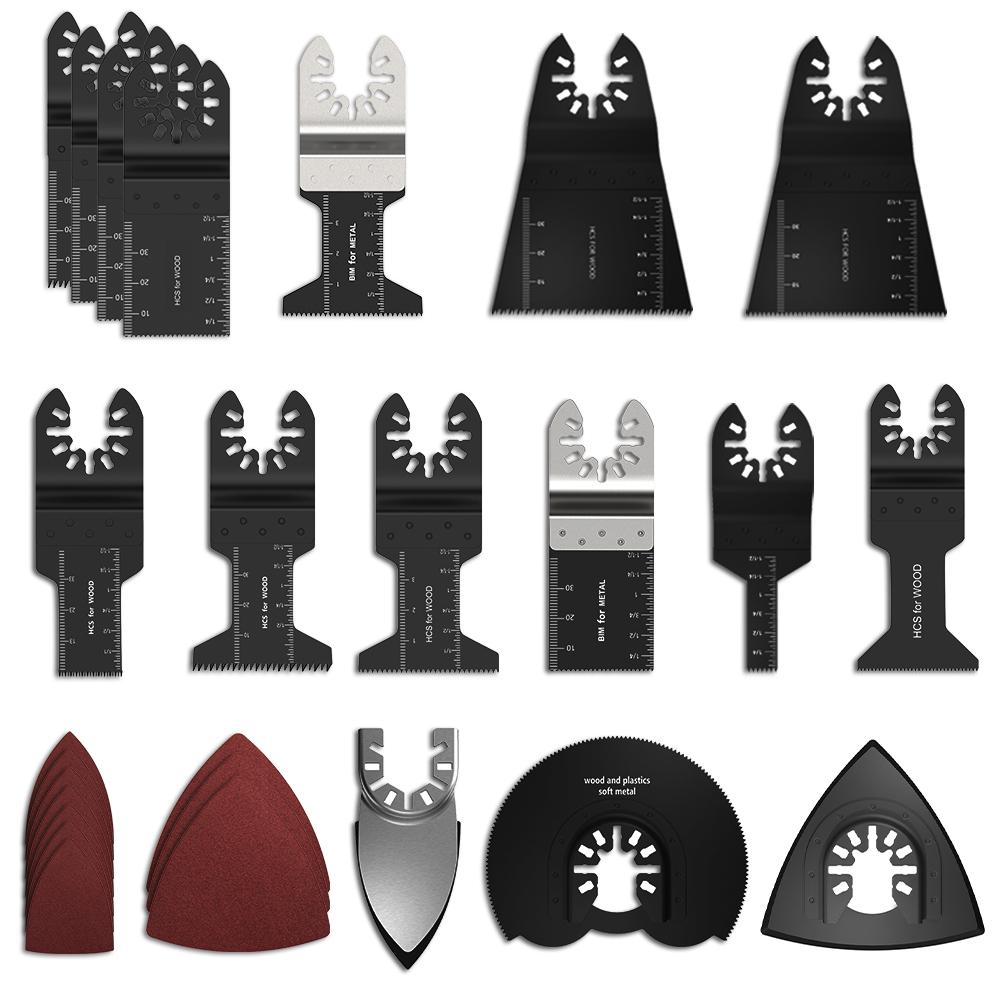 56Pcs Mixed Multitool Blades Set Quick Release Oscillating Saw Blades for Cutting Metal Wood Plastic Multifunctional Swing Blade
56Pcs Mixed Multitool Blades Set Quick Release Oscillating Saw Blades for Cutting Metal Wood Plastic Multifunctional Swing Blade