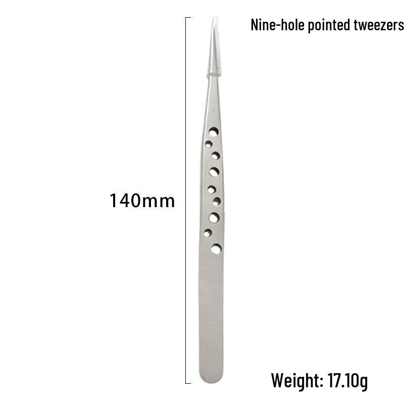 Diamond-Tipped Stainless Steel Tweezers with Holes for Nails and Brows - Thick, Hardened, Long, Bent & Straight Tips
Diamond-Tipped Stainless Steel Tweezers with Holes for Nails and Brows - Thick, Hardened, Long, Bent & Straight Tips