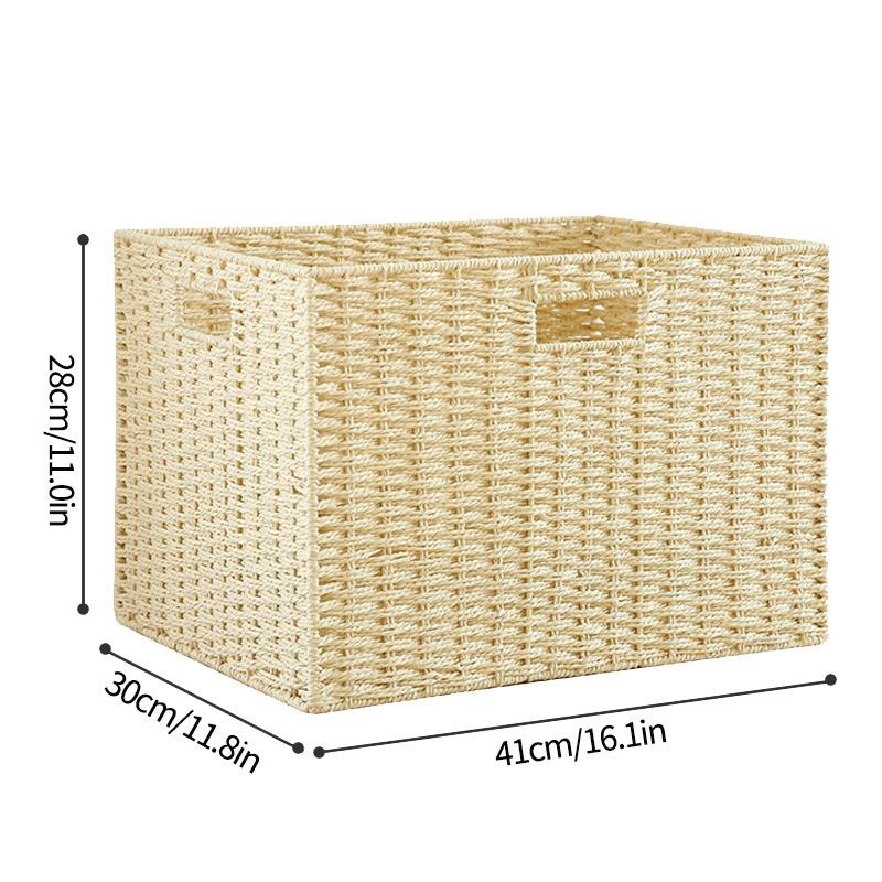 Woven Storage Basket Large Sundries Snack Toy Organizer Basket Wardrobe Closet Organzier Clothes Storage Box Home Organization
Woven Storage Basket Large Sundries Snack Toy Organizer Basket Wardrobe Closet Organzier Clothes Storage Box Home Organization