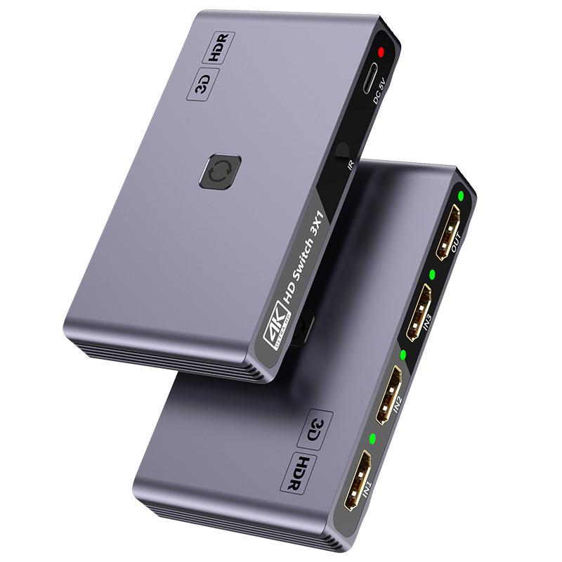 Q301 3 Input 1 Output HDMI Switcher 4K/60hz HD Video Aluminum Alloy Adapter As Shown A
Q301 3 Input 1 Output HDMI Switcher 4K/60hz HD Video Aluminum Alloy Adapter As Shown A