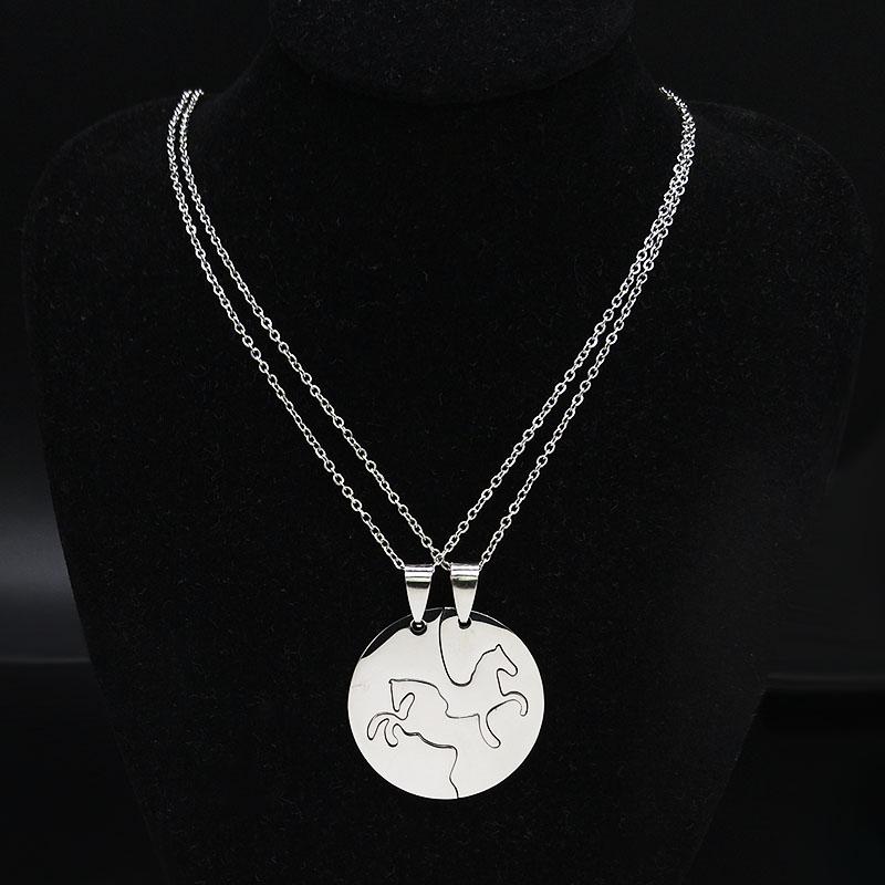 17KM 2PCS Horse Stainless Steel Chain Necklace for Women Men Horses Accessories Couple Love Necklace Jewelry Equestrian Gift
17KM 2PCS Horse Stainless Steel Chain Necklace for Women Men Horses Accessories Couple Love Necklace Jewelry Equestrian Gift