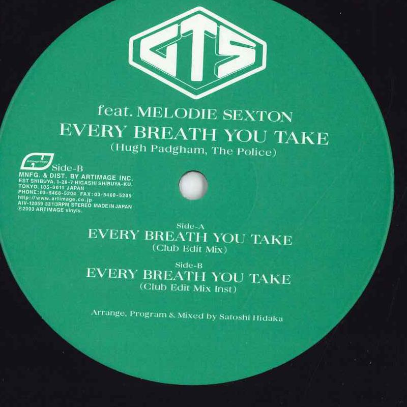 12inch Record GTS MELODIE SEXTON Every Breath You Take AIV12059 ARTIMAGE VINYLS 2003 Japan Japanese Club Dance Used
12inch Record GTS MELODIE SEXTON Every Breath You Take AIV12059 ARTIMAGE VINYLS 2003 Japan Japanese Club Dance Used