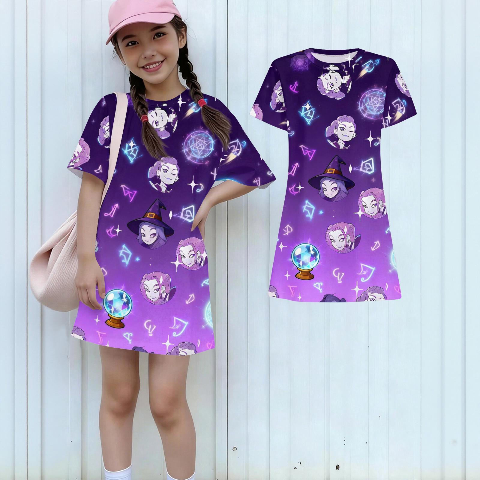 Girls Print Casual Dress Kids Loose Round Neck Short Sleeve Thin Sundress 110
Girls Print Casual Dress Kids Loose Round Neck Short Sleeve Thin Sundress 110